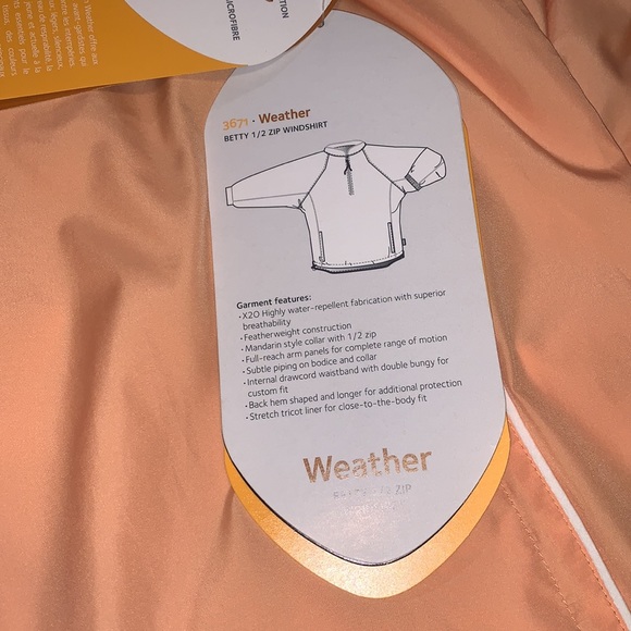 NWT Women’s Sunice Tangerine 1/2 Zip Windshirt - Picture 5 of 5